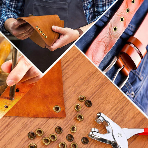 Grommet Tool Kit 1003 Pieces With 1000 Eyelets And Washers One Quarter Inch Inside 6mm Grommets Pliers Set for fabric and leather projects