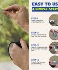 Screen Repair Patch Kit With Fiberglass Mesh And Strong Adhesive For Window And Door Screens installation steps