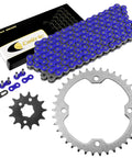 Blue Drive Chain And Sprockets Kit For Yamaha Raptor 350 YFM350R 2004 2013 Includes Front Sprocket Rear Sprocket And Chain