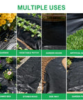 Heavy Duty Weed Barrier Landscape Fabric 6 Feet By 300 Feet Ground Cover Mat 3.2 Oz Permeable Woven Geotextile for multiple uses
