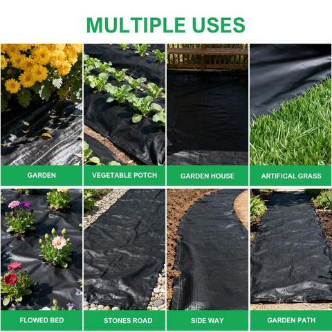 Heavy Duty Weed Barrier Landscape Fabric 6 Feet By 300 Feet Ground Cover Mat 3.2 Oz Permeable Woven Geotextile for multiple uses