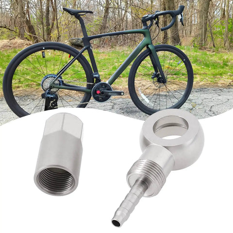 Plug And Play Hydraulic Disc Brake Hose Fitting For SRAM Level Red HRD And ETAP S900 With Quick Connector Design next to bike