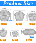 Heavy Lifting 304 Stainless Steel Ultrasonic Cleaner Basket Kit Packs Six Slick Mesh Trays with various sizes listed.