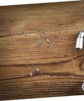Upgrade Your Home With This Awesome 4pcs Stainless Steel Garbage Can Lid Spring Replacement Kit Featuring Dual Torsion Coils For Press Top Lids, High Elasticity, Stable Operation, And Durability For Easy Household Bin DIY Repair Jobs. 4 stainless steel lid springs on wood
