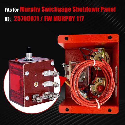 117 Push Button Magnetic Switch 25700071 Replacement For Switchgage Panels shown with wiring and components