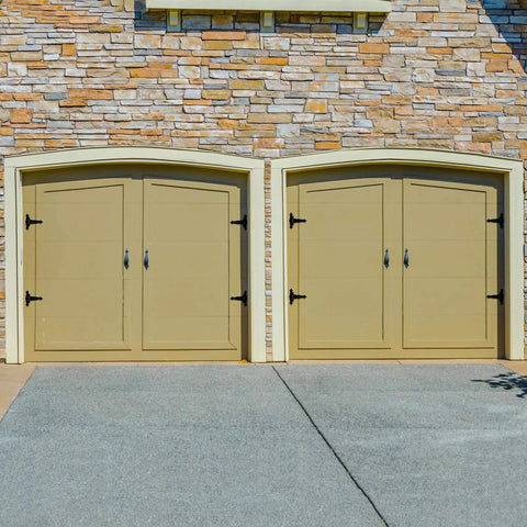 4 Pack Heavy Duty 6 Inch T Strap Gate Hinges 2mm Thick Universal Barn Shed Door Hardware on double wooden garage doors