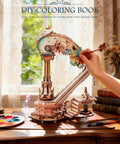 3D Wooden Puzzle Harp Music Box With Mechanical Movement Building Kit Dope Gears That Pluck Strings To Play Ave Maria, hand-painted
