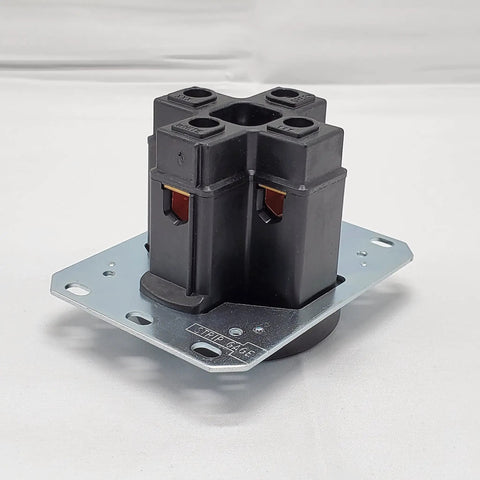 Industrial Grade 50 Amp NEMA 14 50 Receptacle Black Heavy Duty Power Outlet With Single Flush Mount 3 Pole 4 Wire Grounding 125 250V