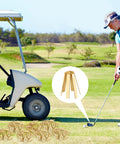 Boss Level Twenty Pack Brass Golf Shaft Adapter Shims for Three Thirty Five to Three Seventy on golf course near player.