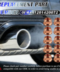 10 Pieces M8x1.25 Exhaust Manifold Gasket Nut For Automotive Manifolds Piping Flanges With High Temp Resistance And Vibration Durability Direct Fit OEM A1201420072 beside exhaust pipe