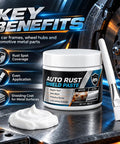 Hit The Garage And Fix That Rust Real Quick With Car Metal Rust Repair Paste And Brush 3 Pack Stops Corrosion Dead in a jar with brush.