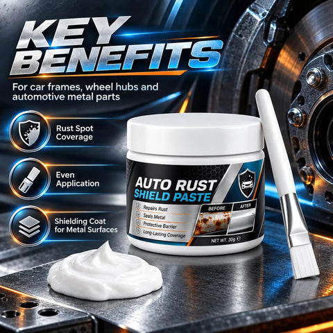 Hit The Garage And Fix That Rust Real Quick With Car Metal Rust Repair Paste And Brush 3 Pack Stops Corrosion Dead in a jar with brush.