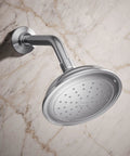 Artifacts Single Function Showerhead With Katalyst Air Induction Technology 2.5 Gpm 66 Nozzle Sprayface For Broad Coverage Polished Chrome Finish Delivers Big Soak Reduces Overspray And Hair Rinsing Shower Arm And Flange Not Included.