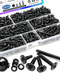 410 Stainless Steel Self Tapping Screws For Metal Kit 230 Pieces With 115 Screws And 115 Washers In Five Sizes In Storage Box