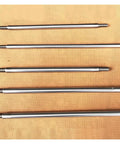 Next Level Telescopic Linear Actuator Spool And Reciprocating Push Rod Fits M6 M8 Threads, five stainless steel rods displayed.