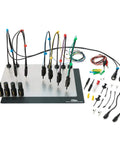 Hands Free Soldering Third Hand Tool Kit With 2x SQ350 And 4x SQ10 Probes for fast measurements and rework, shown on base plate.