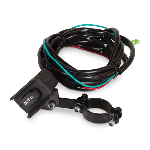 Mini rocker handlebar switch with wiring for Wireless Winch Remote Kit For 5000 Lb Or Less ATV UTV Winches Control From Up To 50 Feet Auto Off.