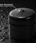 Say Bye To Wobbly Front Ends On Your Riding Mower With This Heavy Duty Bushing To Bearing Conversion Kit For Super Smooth Gliding And Trouble Free Yards Ahead, black water-resistant component with droplets.