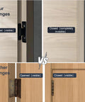 Hidden Door Hinges Ultra Thin Concealed Design With 110 Lb Load Capacity And Silent Adjustable Operation in a comparison view
