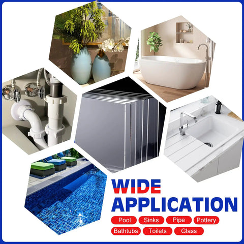 Image of various applications for Underwater Ready Epoxy Putty Filler For Leaks And Cracks 8 Oz Multi Purpose Pool Repair Clay