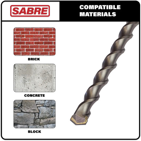 10 Pack One Quarter Inch SDS Plus Rotary Hammer Drill Bits Carbide Tipped For Brick Stone And Concrete Pro Grade Heavy Duty