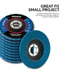 Ten Pack Jumbo Zirconia Flap Discs Four And One Half Inch For Angle Grinder Forty Grit T27 Flat Grinding Wheel