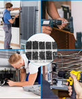 Collage showing Eight Sizes M2 Pan Head Phillips Machine Screws Set 4mm To 20mm Black Carbon Steel Fasteners Kit in use