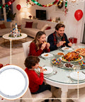 14 Inch Lazy Susan Hardware Aluminum Bearing Kit For Smooth Rotating Turntable Base on family dining table.