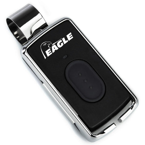 One Button Visor Remote Transmitter For Chrome Gate Receiver EG650 EG652, 433.92MHz, weather resistant, black with chrome trim