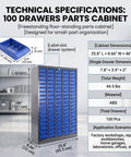 Heavy Duty Parts Cabinet For Workshop Garage And Office Storage With Labeled Drawers To Organize Screws Bolts Nuts And Tiny Components