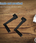 Heavy Duty Nylon Crank Handle And Rotating Folding Down Lever For Industrial Machine Tools 2pcs Set on wooden surface.