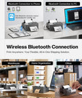 Slick Bluetooth Thermal Label Printer With Intuitive Touchscreen For Quick 4x6 Shipping Labels And Smooth Inventory Workflow compactly on a desk.