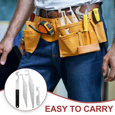 Firefighter Leverage Tool Multi Purpose Rescue Kit For Firefighters And Emergency Responders Black 4 Piece Set in tool belt