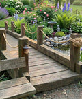 Wooden bridge with Heavy Duty Hemp Rope 1 Inch Thick And 100 Feet Long For Crafts, Hammocks, Nautical Decor, And Outdoor Projects.