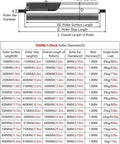 25MM Heavy Duty Spring Loaded Stainless Steel Roller And Reinforced Conveyor Idler Bearing specifications diagram