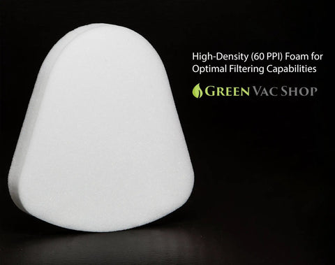 High-density foam from Shark Navigator LiftAway Replacement Filter Kit With 2 Foam 2 Felt 1 HEPA on black background.