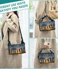 Cowboy Rides A Horse Across The Desert Insulated Lunch Bag styled in different ways for travel and work