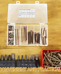 49Pcs M6 40 To 80Mm Hex Socket Head Screws And Barrel Nuts Grab And Go Kit in open box with compartments
