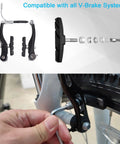 Installation of 2 Pairs 70mm Bike Brake Pads Set For Cruiser And MTB Universal V Brakes With Hex Nut And Shims No Noise No Skid.