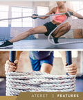 Super Handy Half Inch Twisted Poly Dacron Rope Stretching A Full One Hundred Feet with Three Strands in gym use