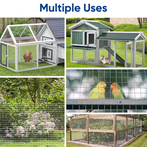 Hardware Cloth Half Inch By Forty Eight By One Hundred Feet, 19 Gauge Silver Galvanized After Welding, Rust Resistant Cage Fencing For Chickens, Rabbits, And Snakes, Tough As Nails Welded Wire Mesh used for chicken coops, rabbit pens, bird cages, and garden fencing