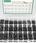 Massive 1260 Piece Metric Bolt Kit With M2 M3 M4 Fasteners, 21 Sizes From 4mm To 30mm, Alloy Steel Hex Bolts Nuts Washers Set For DIY Projects And Repairs, Built Tough For Everyday Fixes, organized in case