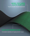 Close-up of Oversized Gaming Mouse Pad Desk Mat 47.2 By 23.6 Inches Non Slip Ultra Thick Cloth Surface, showing micro-textures and rubber base.