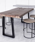 Industrial Metal Table Legs 28 Inch High By 18 Inch Wide With 5cm Thick Square Tubing Rustic Style Dining And Desk Feet supporting table