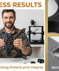 Image of a man holding a 3D printed part demonstrating flawless results from using the Pro Grade M3 Threaded Inserts Kit for 3D Printing.