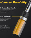 Fan Favorite Four Piece Flush Trim Router Bits Set One Quarter Inch Shank Top Bearing Carbide Steel with Teflon coating for durability.