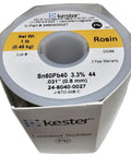 Leaded Solder Wire 60/40 Sn60Pb40 0.031 Inch Diameter Rosin Flux 44 Core 1 Lb Spool Label