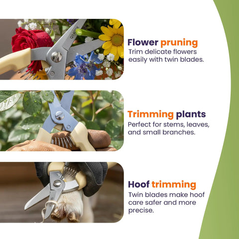 Multipurpose Hoof Trimming Shears 7 Inch For Hoof Care Gardening Floral And Agricultural Tasks With Precision Cutting Blades