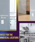 Mid Size Blank Wall Plate 1-Gang 4.88 By 3.11 Inches Gloss White Pack Of 10 in commercial settings