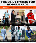 Collage of athletes carrying duffel bags, including 30L Hybrid Weekender Duffel With Garment Bag Shoe Compartment And 18 Inch Laptop Sleeve.